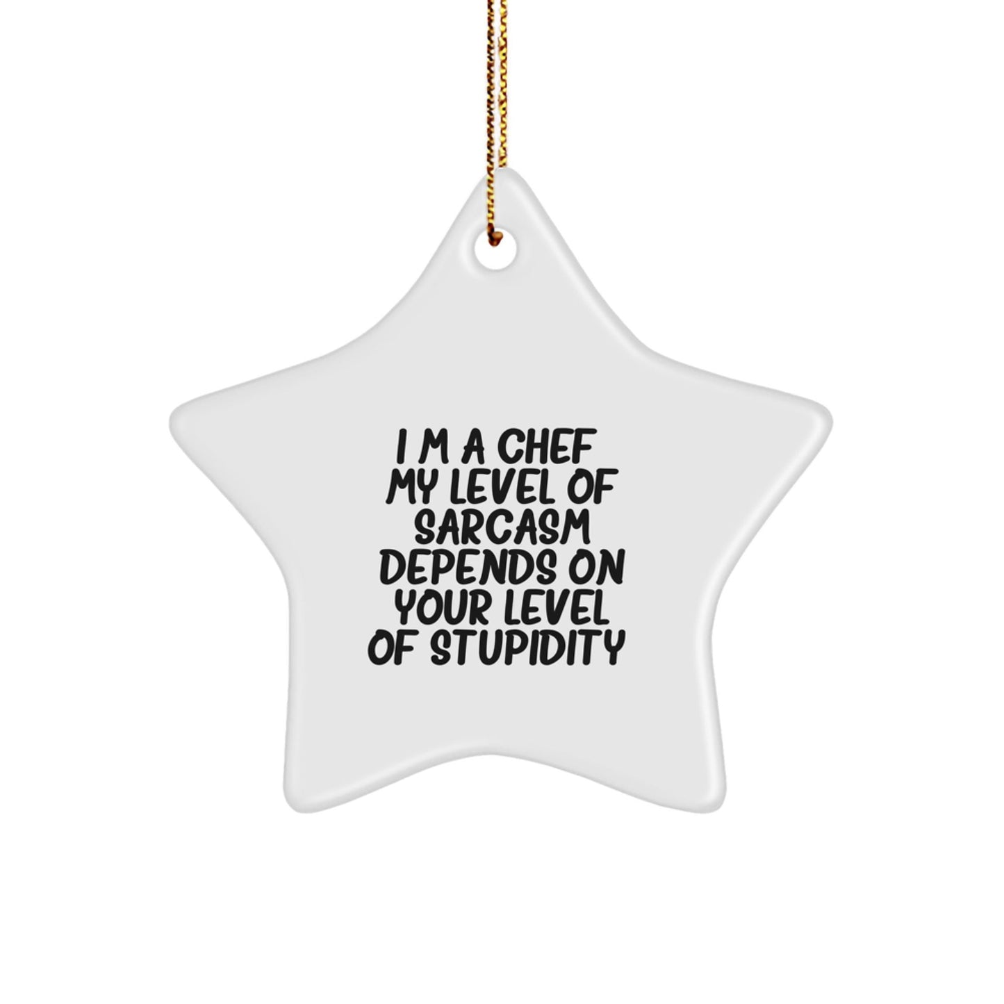 Funny Chef Star Ornament, Christmas Unique Gifts from Friends, Funny Gifts for Chef, Sarcastic Star Shaped Decoration - The Buy Boom