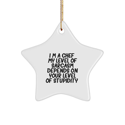 Funny Chef Star Ornament, Christmas Unique Gifts from Friends, Funny Gifts for Chef, Sarcastic Star Shaped Decoration - The Buy Boom