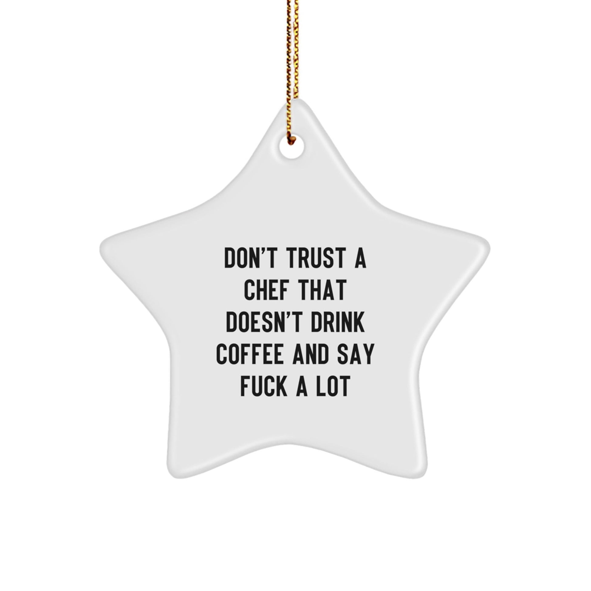Funny Chef Star Ornament for Coffee Lovers Gifts from Friends to Men, Women or Family - The Buy Boom
