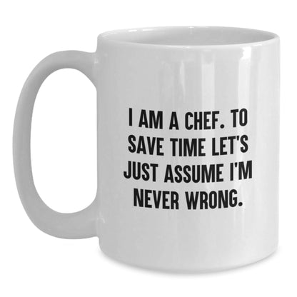 Funny Chef White Coffee Mug, Ideal Gift for Chef Friends and Family - Gifts from Men to Women, Christmas Unique Gifts for Him or Her - The Buy Boom