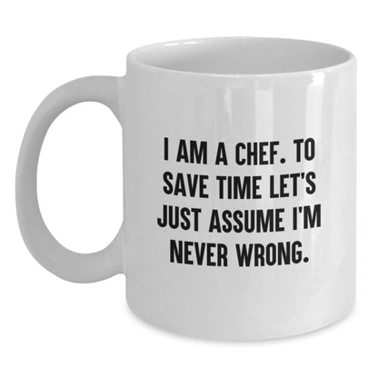 Funny Chef White Coffee Mug, Ideal Gift for Chef Friends and Family - Gifts from Men to Women, Christmas Unique Gifts for Him or Her - The Buy Boom