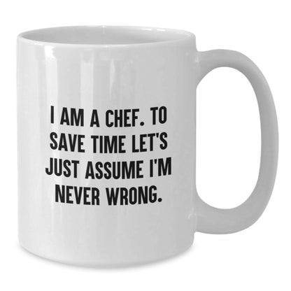 Funny Chef White Coffee Mug, Ideal Gift for Chef Friends and Family - Gifts from Men to Women, Christmas Unique Gifts for Him or Her - The Buy Boom