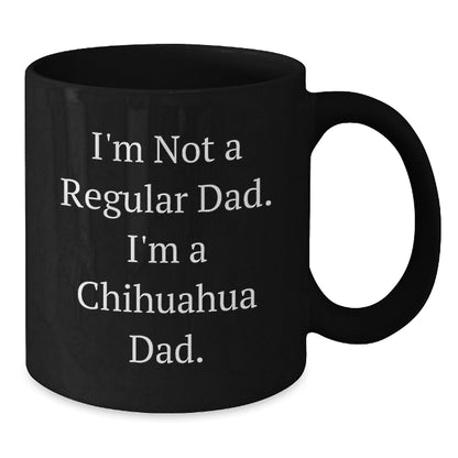 Funny Chihuahua Dog Dad Gifts for Men Friends Family - Black Coffee Mug - The Buy Boom