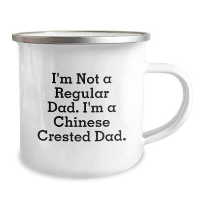 Funny Chinese Crested Dog Camping Mug Gifts from Dad to Chinese Crested Dog Lover - I'm Not A Regular Dad. I'm A Chinese Crested Dad. - The Buy Boom