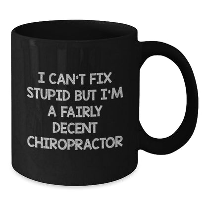 Funny Chiropractor Gifts for Men Women Friends Coworkers Family - Christmas Unique Chiropractic Doctor Humor Black Coffee Mugs - The Buy Boom