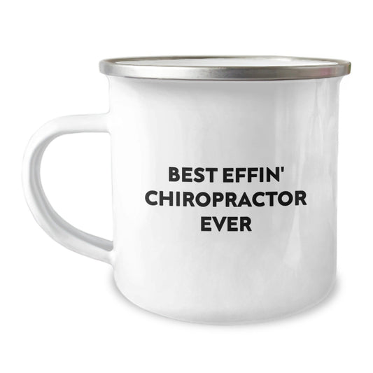 Funny Chiropractor Gifts from Men to Best Effin' Chiropractor Ever Camping Mug for Graduation, Perfect for Friends and Family - The Buy Boom