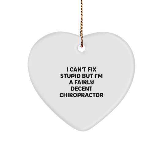 Funny Chiropractor Heart Ornament Gifts from Friends, Family, Coworkers, or Men to Women, Men, and Chiropractor - The Buy Boom