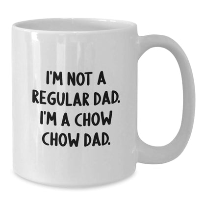 Funny Chow Chow Dog Gifts for Men Christmas Unique White Coffee Mug I'm Not A Regular Dad - The Buy Boom
