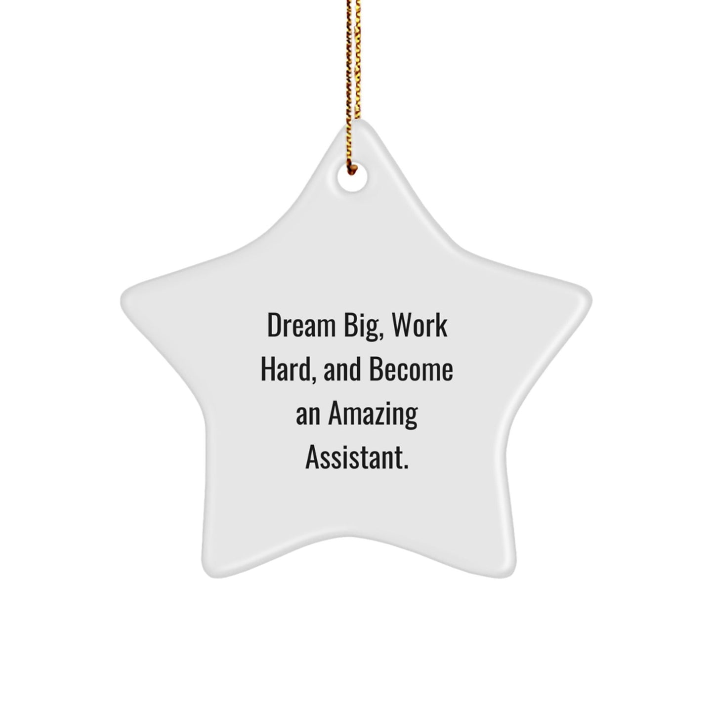 Funny Christmas Assistant Gifts, Star Ornament for Men, Dreams Big, Work Hard, Gifts from Family, Perfect for Home Office Decor - The Buy Boom