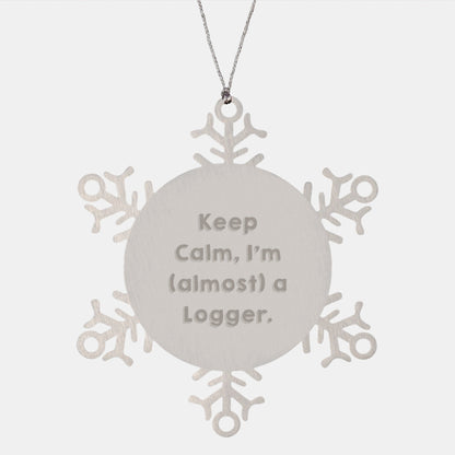 Funny Christmas Snowflake Ornament Gifts from Family for Logger Friends - The Buy Boom