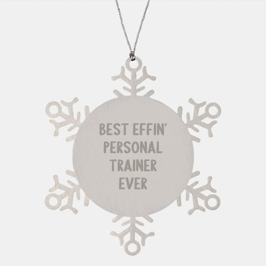 Funny Christmas Unique Gift for Personal Trainer Friends Funny Personal Trainer Snowflake Ornament Gifts - The Buy Boom