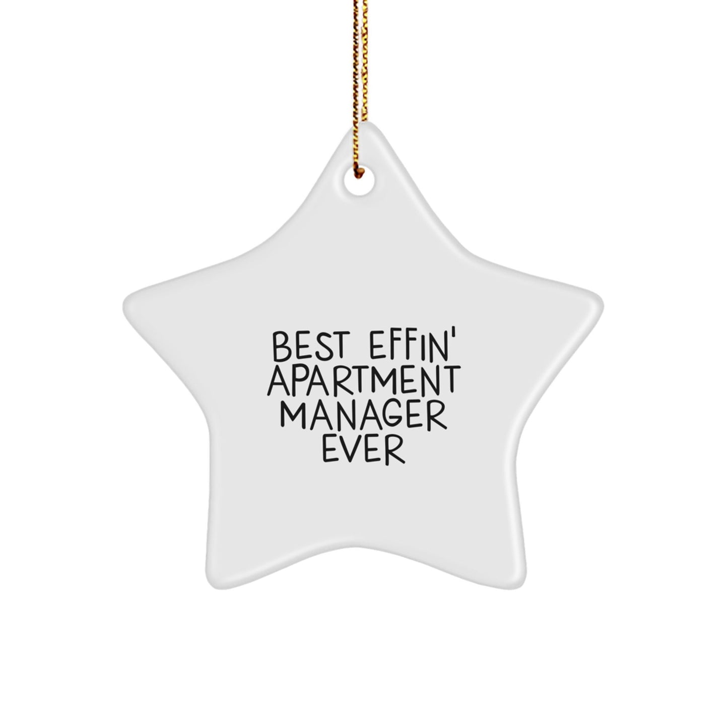 Funny Christmas Unique Gifts for Apartment Manager Star Ornament, Best Effin' Ever - The Buy Boom