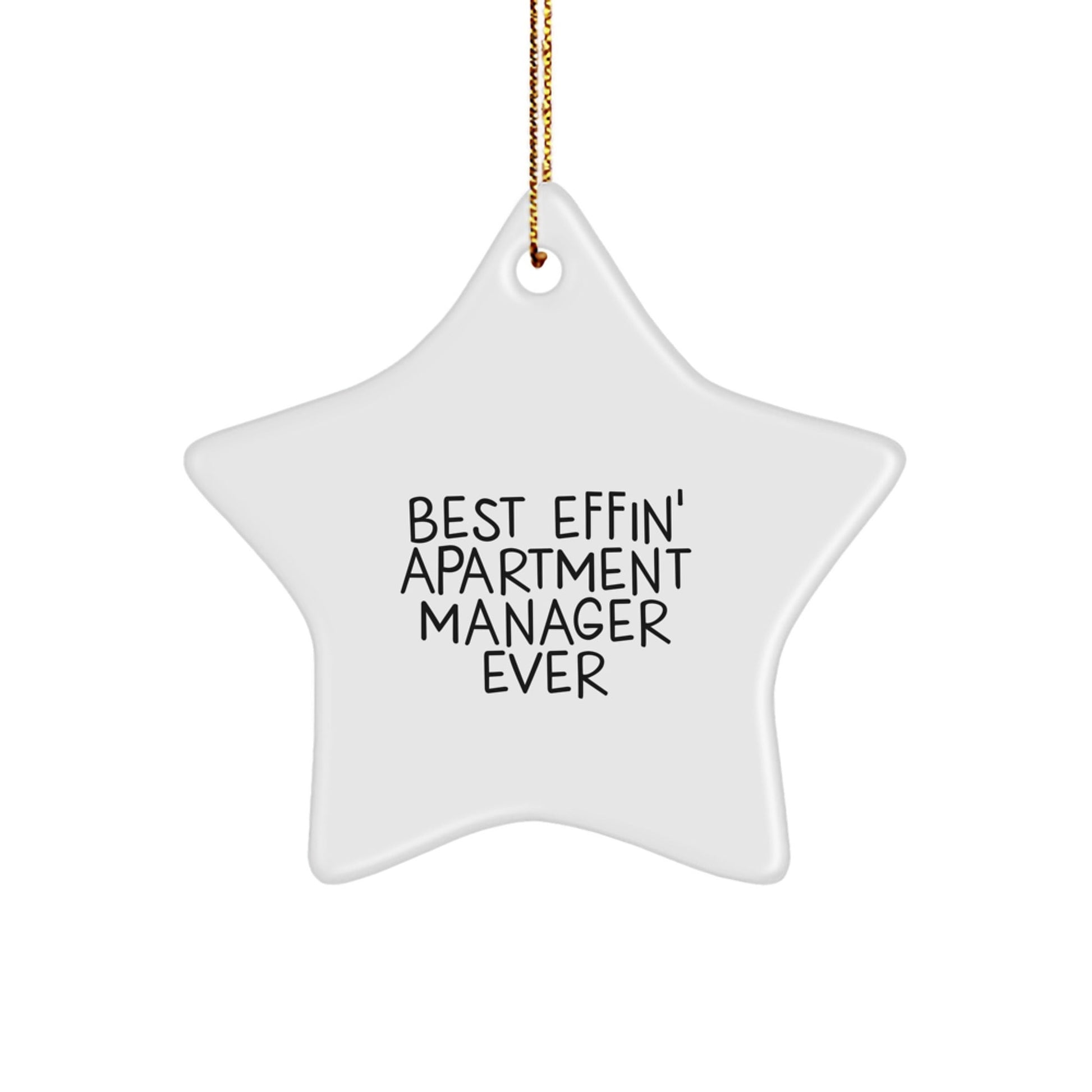 Funny Christmas Unique Gifts for Apartment Manager Star Ornament, Best Effin' Ever - The Buy Boom