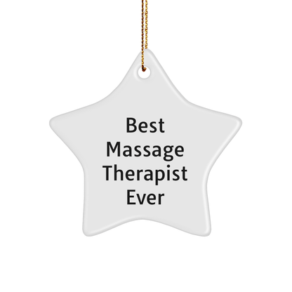 Funny Christmas Unique Gifts for Massage Therapist Best Ever Star Ornament from Friends - Gifts from Friends to Massage Therapist - The Buy Boom