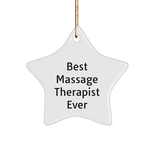 Funny Christmas Unique Gifts for Massage Therapist Best Ever Star Ornament from Friends - Gifts from Friends to Massage Therapist - The Buy Boom