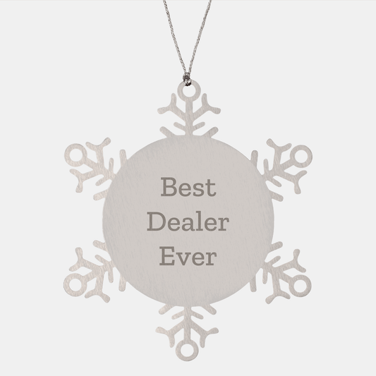 Funny Christmas Unique Gifts from Best Dealer Ever for Dealers - Snowflake Ornament - The Buy Boom