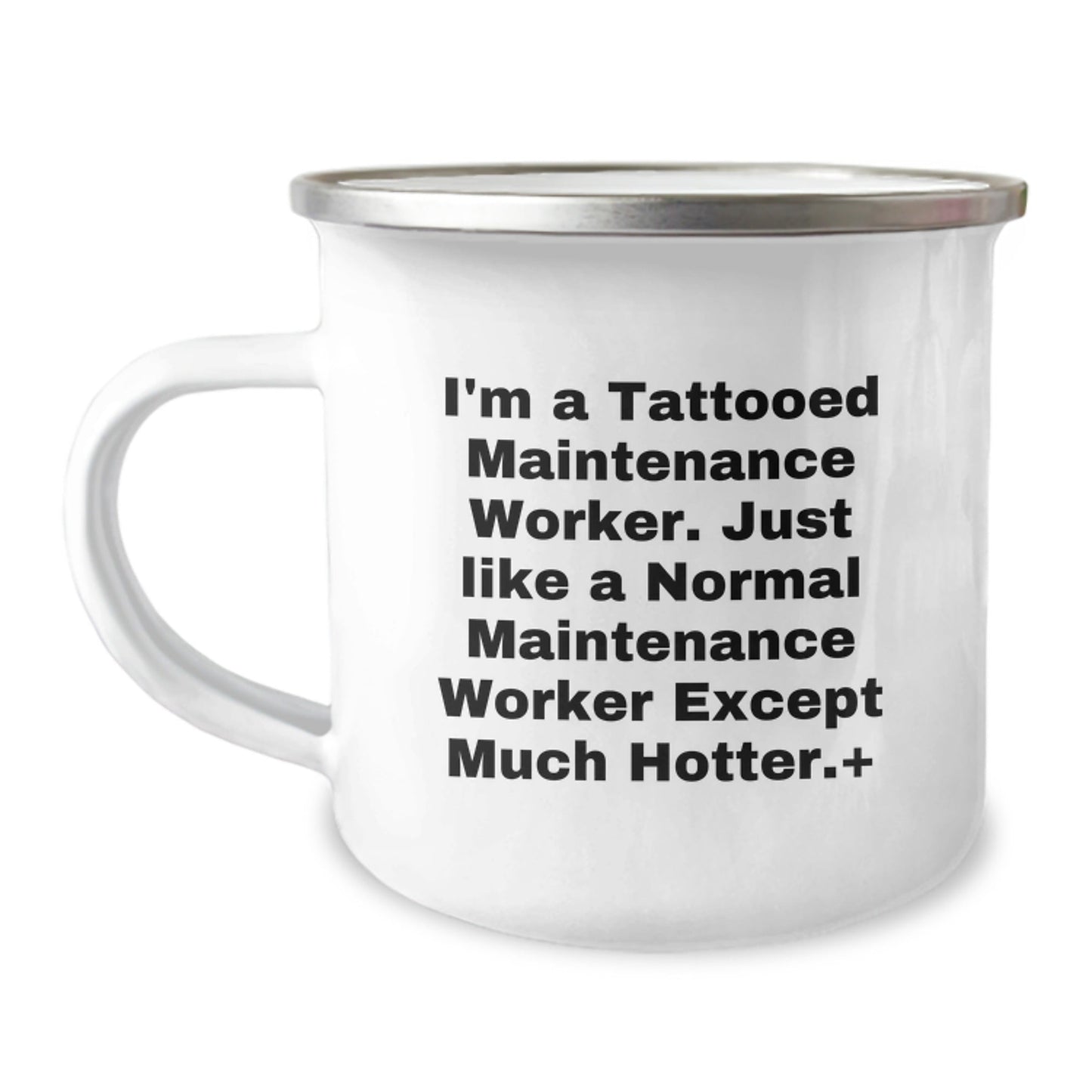 Funny Christmas Unique Gifts from Friends - I'm A Tattooed Maintenance Worker Camping Mug for Maintenance Worker Men - The Buy Boom