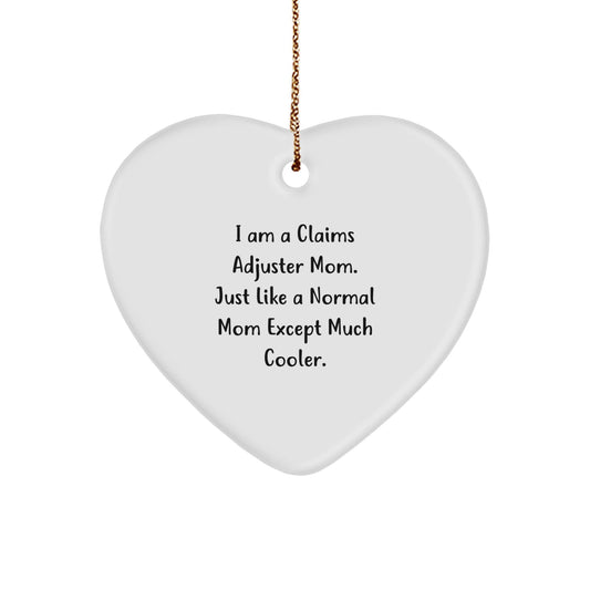 Funny Claims Adjuster Mom Gifts for Christmas, Heart Ornament from, Claims Adjuster Mom, Unique Christmas Unique Gifts for Claims Adjuster Women, Claims Adjuster Heart Ornament - The Buy Boom