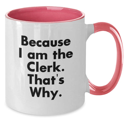 Funny Clerk Coffee Mug Gifts from Friends and Family, Christmas Unique Presents for Clerk - The Buy Boom