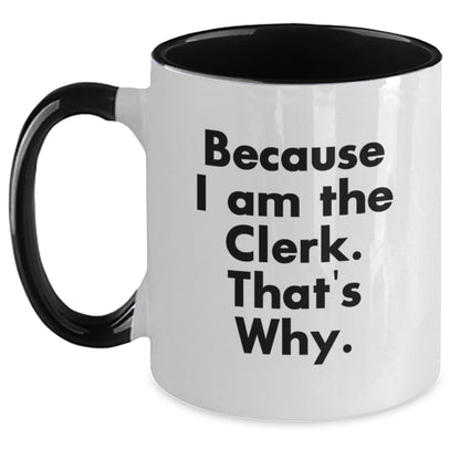 Funny Clerk Coffee Mug Gifts from Friends and Family, Christmas Unique Presents for Clerk - The Buy Boom