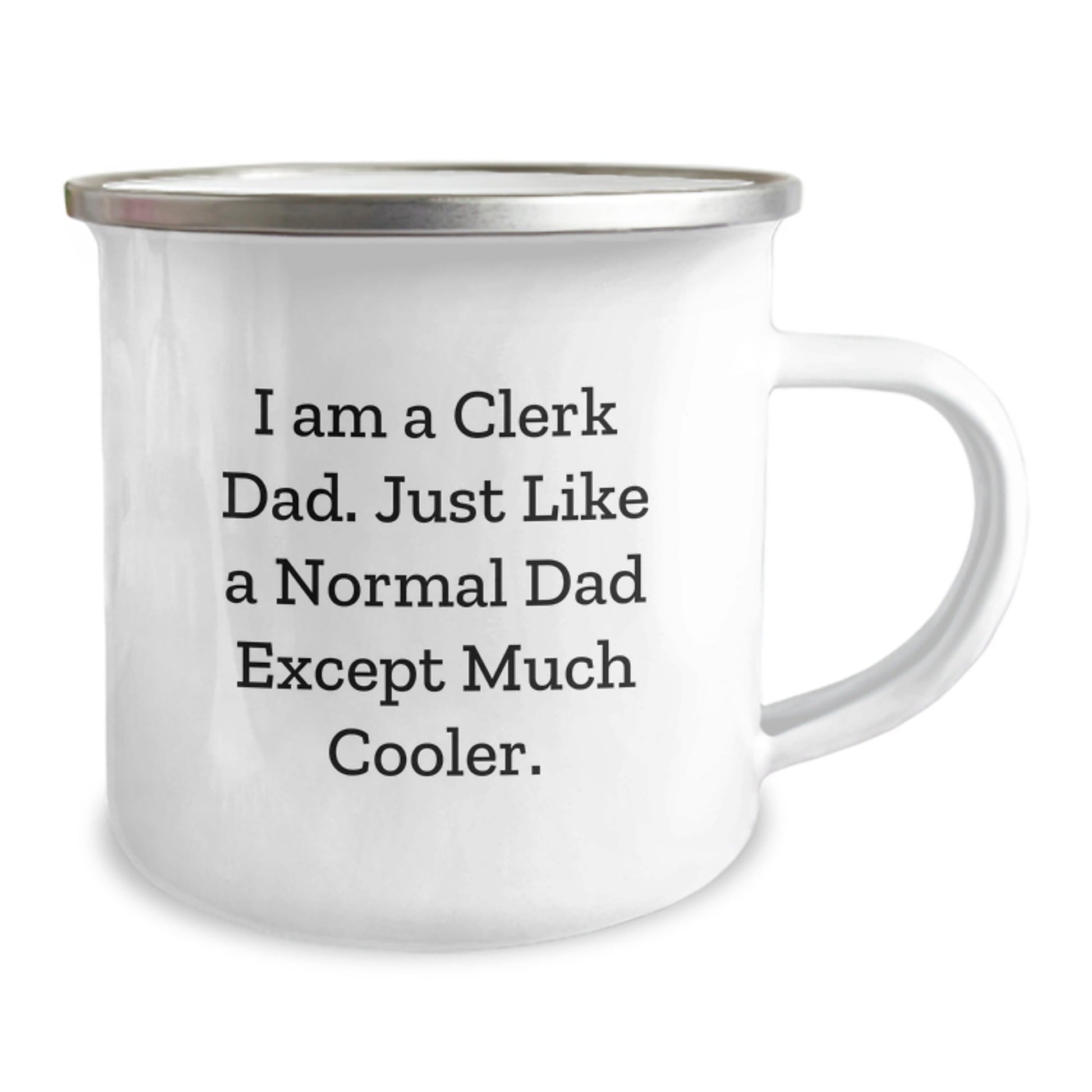 Funny Clerk Gifts from Dad - Unique Camping Mug for Clerk, Men, Friends, Coworkers, Family on Christmas Unique Gifts - The Buy Boom