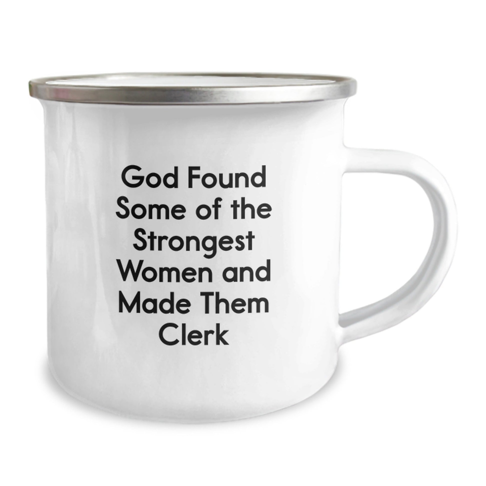 Funny Clerk Gifts from Men, Women, Coworkers, Family for Clerk Christmas Unique Presents - Camping Mug with God Quote - The Buy Boom