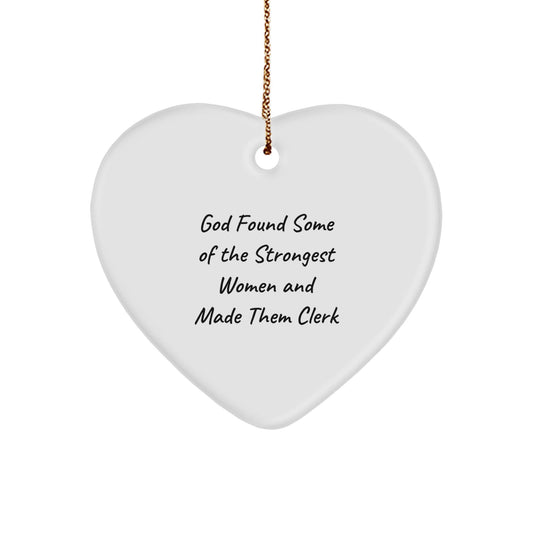 Funny Clerk Heart Ornament Gifts from Men to Women Coworkers for Christmas Unique Office Decor - The Buy Boom