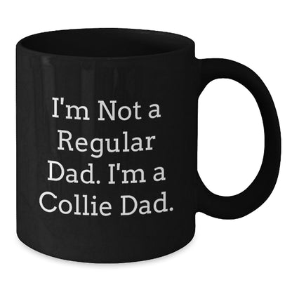 Funny Collie Dog Christmas Unique Gifts from Dad to Collie Dad - Black Coffee Mug for Collie Dog Lovers - The Buy Boom