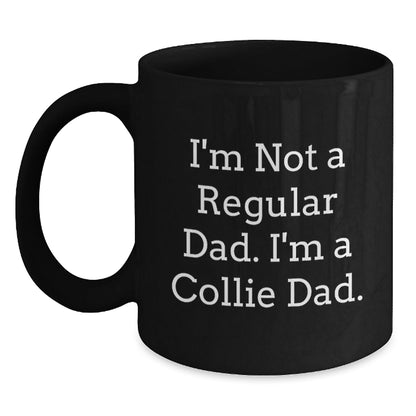 Funny Collie Dog Christmas Unique Gifts from Dad to Collie Dad - Black Coffee Mug for Collie Dog Lovers - The Buy Boom