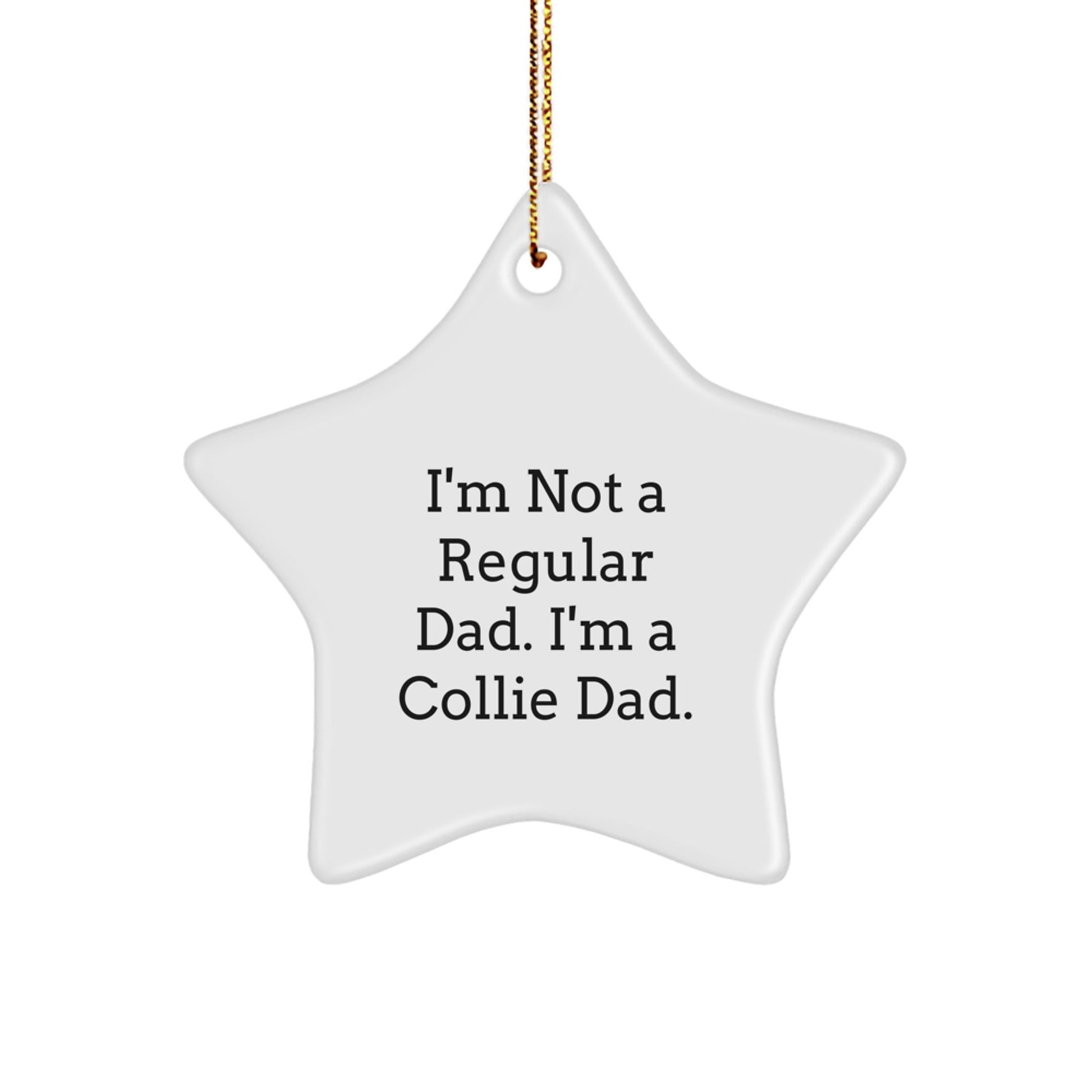 Funny Collie Dog Dad Gifts for Men from Women at Christmas Unique Star Ornament - The Buy Boom