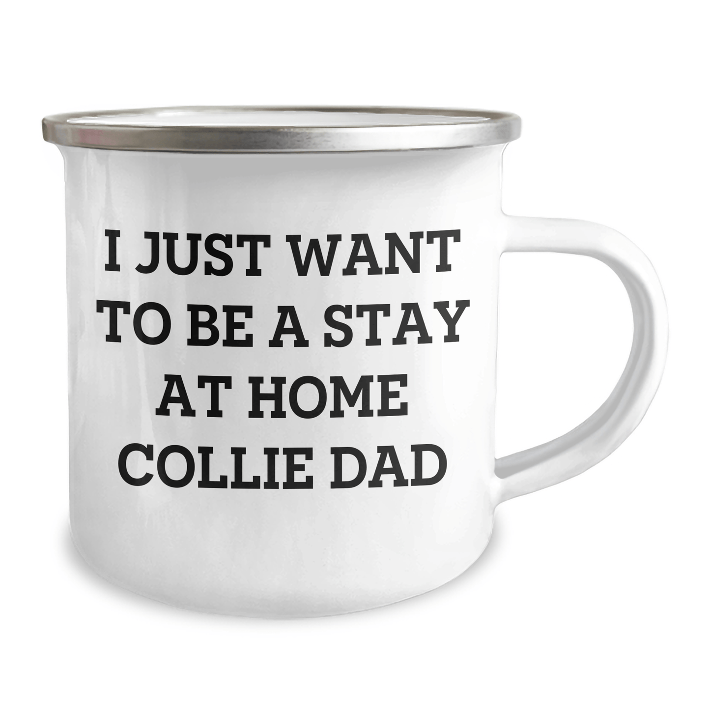 Funny Collie Dog Gifts from Dad to Be a Stay at Home Collie Dad, Camping Mug for Men, Unique Father's Day Unique Gifts - The Buy Boom