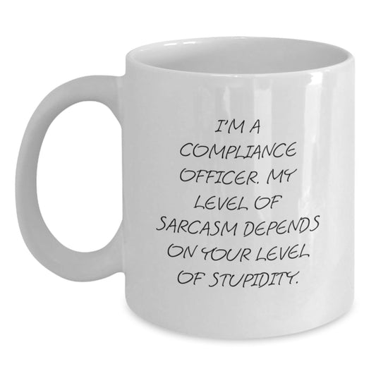 Funny Compliance Officer White Coffee Mug Gifts for Men Women Friends Coworkers Family - 11oz 15oz Ceramic White Mug - I'm A Compliance Officer Gift Ideas - The Buy Boom