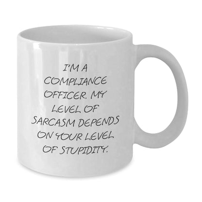 Funny Compliance Officer White Coffee Mug Gifts for Men Women Friends Coworkers Family - 11oz 15oz Ceramic White Mug - I'm A Compliance Officer Gift Ideas - The Buy Boom