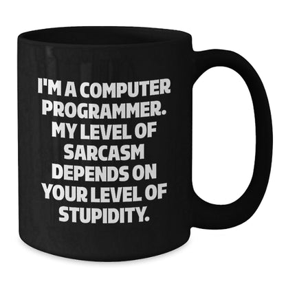 Funny Computer Programmer Christmas Unique Gifts, Gifts from Friends to Computer Programmer, Black Coffee Mug for Computer Programmer, I'm a Computer Programmer Mug - The Buy Boom