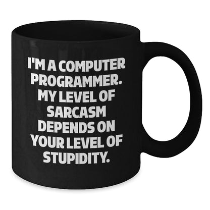 Funny Computer Programmer Christmas Unique Gifts, Gifts from Friends to Computer Programmer, Black Coffee Mug for Computer Programmer, I'm a Computer Programmer Mug - The Buy Boom