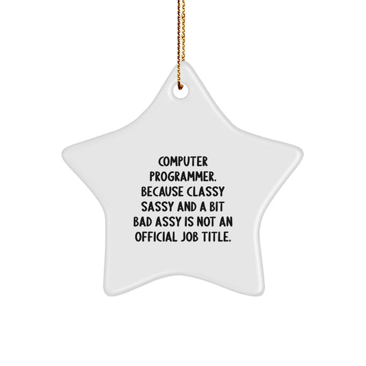 Funny Computer Programmer Gifts for Men from Friends - Star Ornament, Christmas Unique Ideas - The Buy Boom