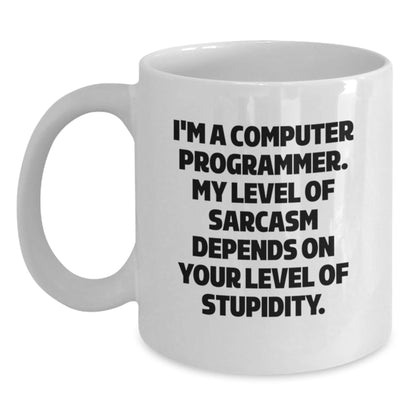 Funny Computer Programmer Gifts from Friends for Men - White Coffee Mug, Sarcasm Quote, Christmas Unique - The Buy Boom