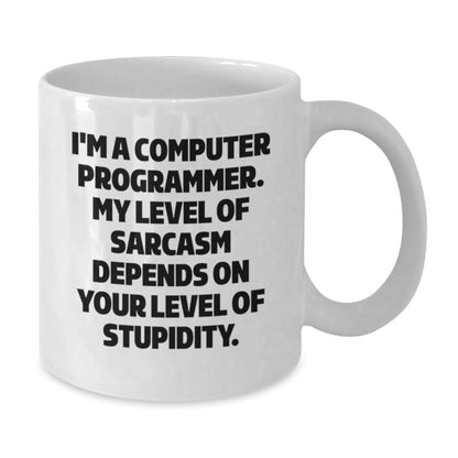 Funny Computer Programmer Gifts from Friends for Men - White Coffee Mug, Sarcasm Quote, Christmas Unique - The Buy Boom
