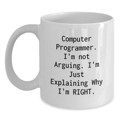 Funny Computer Programmer Gifts, White Coffee Mugs for Computer Programmer Friends, Christmas Unique Mugs from Friends to Computer Programmers - The Buy Boom