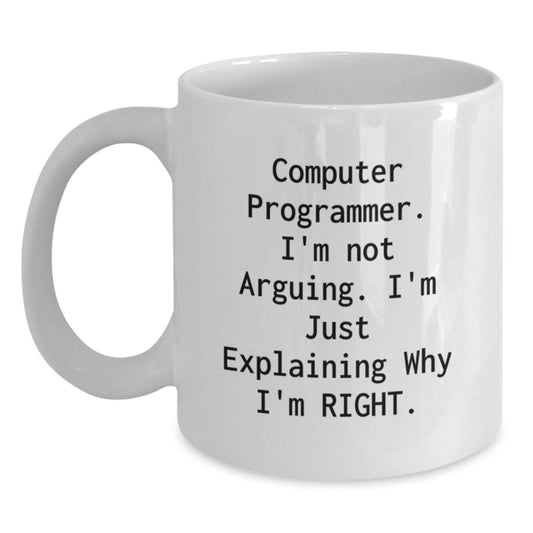 Funny Computer Programmer Gifts, White Coffee Mugs for Computer Programmer Friends, Christmas Unique Mugs from Friends to Computer Programmers - The Buy Boom