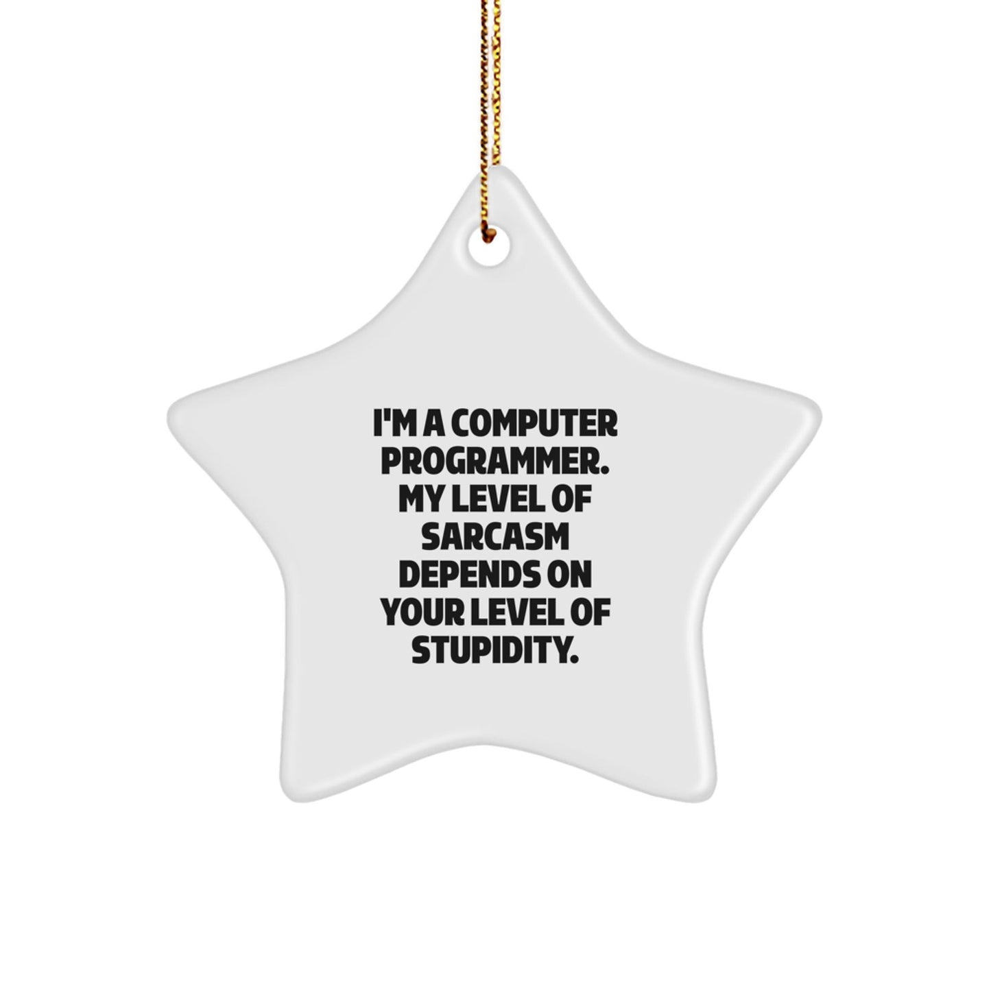 Funny Computer Programmer Star Ornament, Gifts from Friends to Computer Programmer, Unique Christmas Unique Gifts for Computer Programmer Men - The Buy Boom