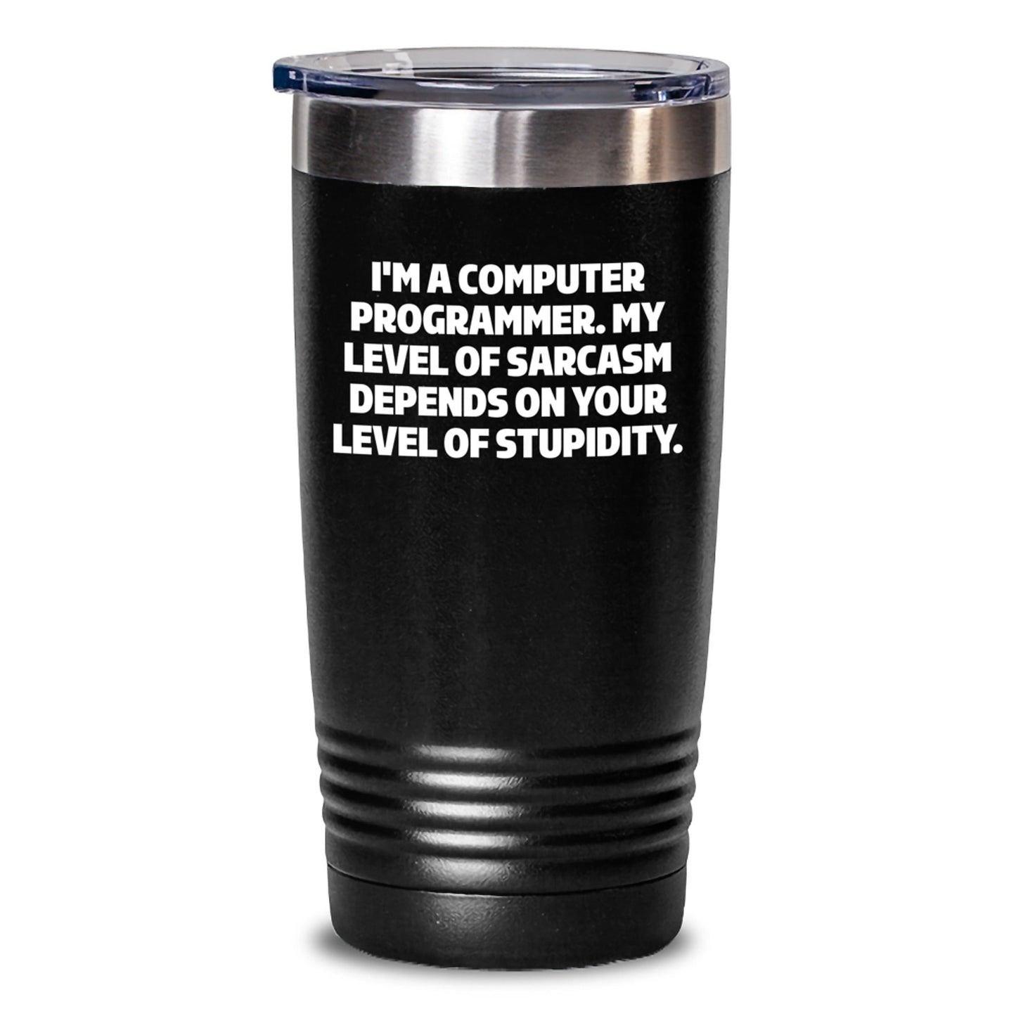 Funny Computer Programmer Tumbler Gifts from Friends for Men, Sarcastic 'I'm A Computer Programmer' Mug, 20oz or 30oz Black Tumbler, Christmas Unique Gifts - The Buy Boom