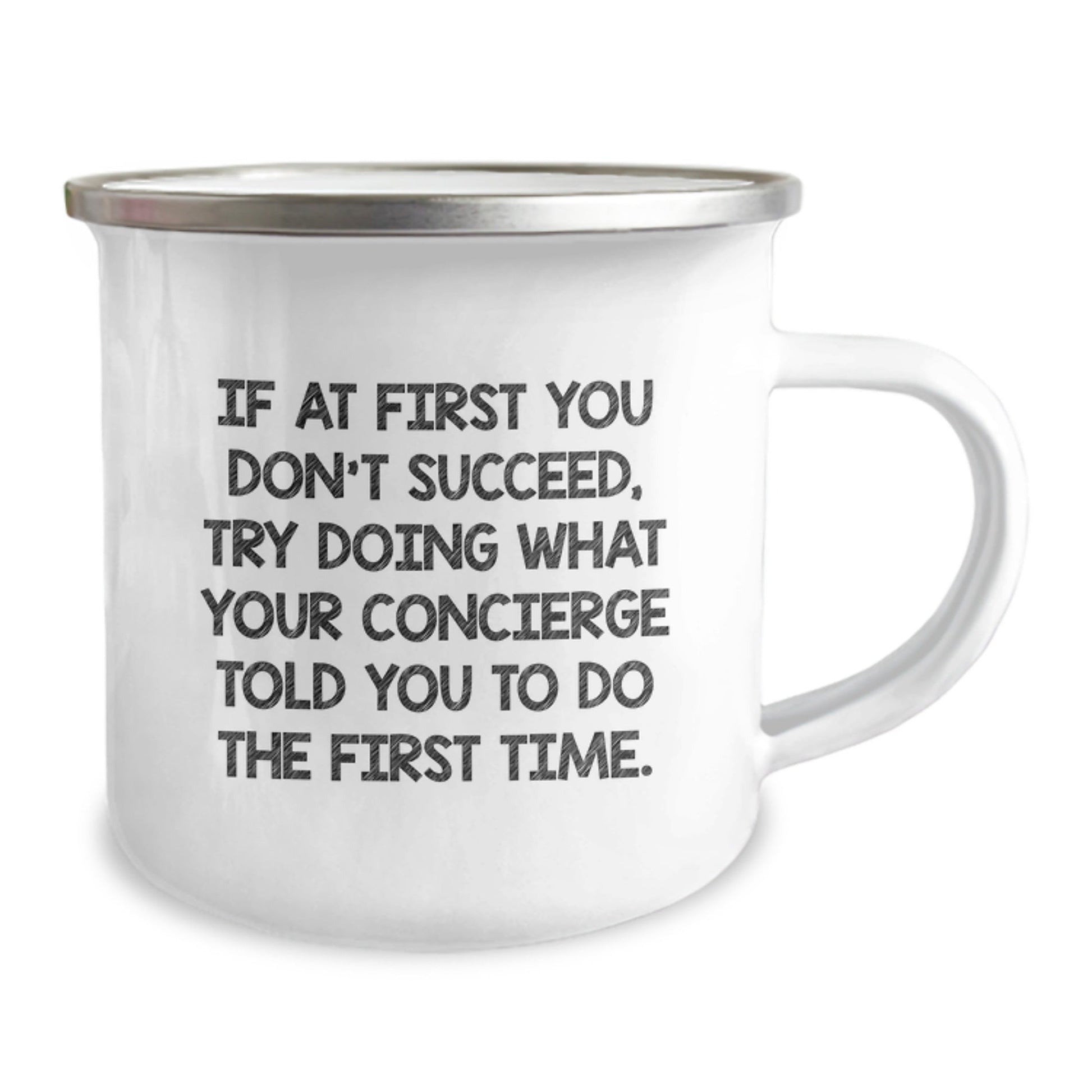 Funny Concierge Camping Mug Gifts for Men from Family, Christmas Unique Presents with Inspirational Quote - The Buy Boom