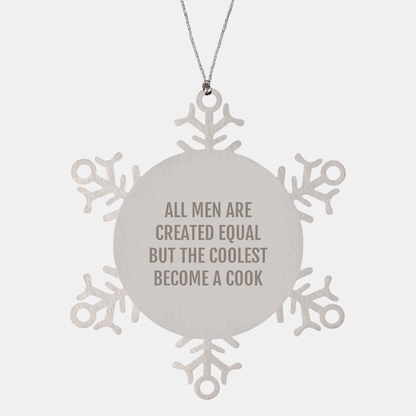 Funny Cook Gifts from Men to Cook Friends - Snowflake Ornament for Christmas Unique Gifts - The Buy Boom