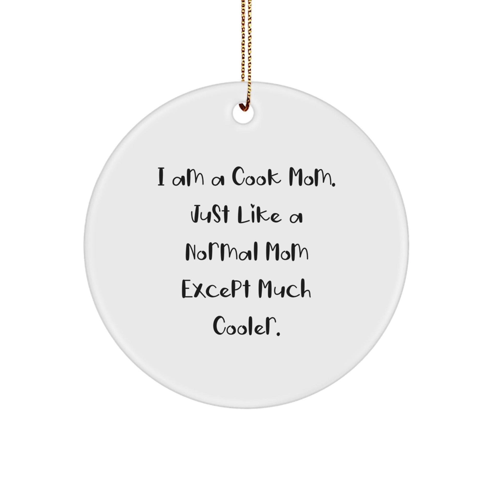 Funny Cook Mom Circle Ornament Gifts from Family for Christmas Unique Presents - The Buy Boom