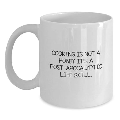 Funny Cooking Gifts for Men - 'Cooking Is Not A Hobby' White Coffee Mug, Perfect Graduation Gift from Friends, Coworkers, or Family - The Buy Boom
