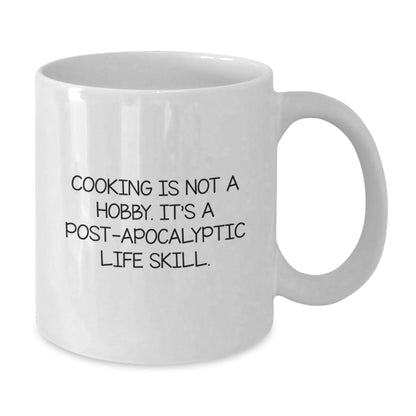 Funny Cooking Gifts for Men - 'Cooking Is Not A Hobby' White Coffee Mug, Perfect Graduation Gift from Friends, Coworkers, or Family - The Buy Boom