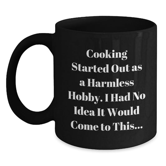 Funny Cooking Quote Graduation Gifts from Friends for Cooking Enthusiasts Black Coffee Mugs, Microwave and Dishwasher Safe - The Buy Boom