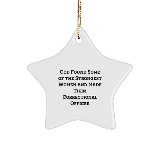 Funny Correctional Officer Christmas Star Ornaments Gifts from Correctional Officers, for Correctional Officers, Correctional Officer Humor - The Buy Boom