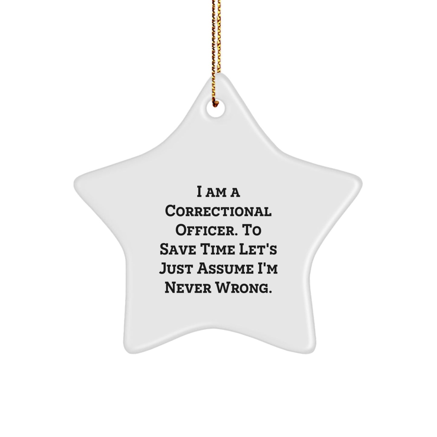 Funny Correctional Officer Gifts Correctional Officer Star Ornament from Friends for Christmas Unique Gifts - The Buy Boom